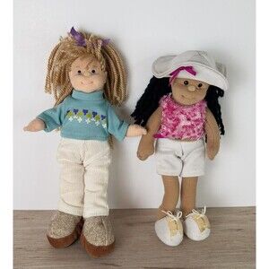 2 TY Plush Dolls Cool Cassidy & Pretty Penny 8" The Teenie Beanie Boppers VTG